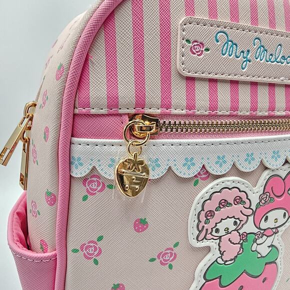 Sanrio My Melody and My Sweet Piano Strawberry Pink Mini Backpack Bag New